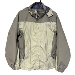 The NORTH FACE Hyvent Outer Shell Hooded Ski Jacket Green Olive Size Large